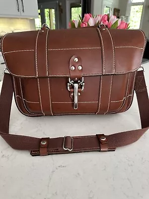 Genuine Skytop Trading Co. Pullman Leather Briefcase Bag Saddle Brown EUC • $150