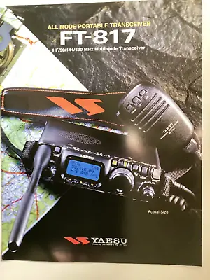 Geuine Yaesu FT-817 Colour Brochure - 2 Page Double Sided - Brand New • £9.99