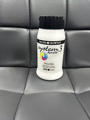 Daler Rowney System 3 500ml Acrylic Paint - Titanium White • £12.99