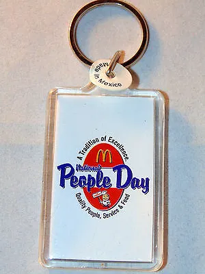 $3.99 • Buy McDonalds National People Day Key Chain Plastic Key Ring Advertising Collectible