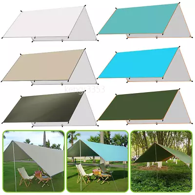 Awning Waterproof Tarp Tent Shade Beach Rain Sun Shelter Garden Canopy Sunshade • £26.41