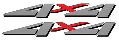 1999 2000 2001 4x4 Decals For F-250 HD F-350 Super Duty Truck 4WD Regular Silver • $10.99