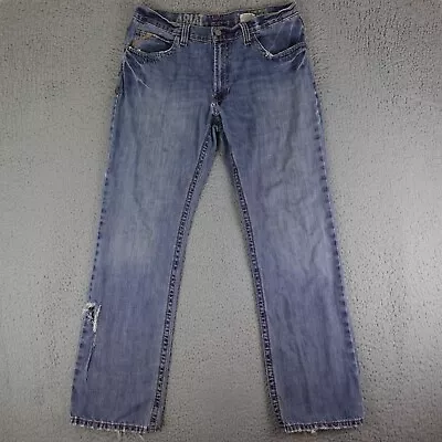 Ariat Jeans Mens 34x34 Blue Denim Low Rise Boot Cut Cowboy Western Work Wear* • $19.95