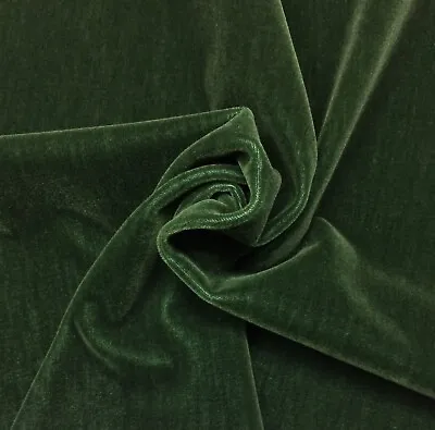 Exclusive Plush Mohair Dark Fern Green Velvet Furniture Drapery Fabric Bty 55 W • $59.99