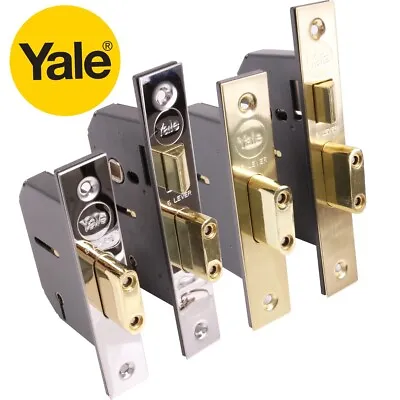 YALE Quality Brass/Chrome 5 LEVER SASHLOCK Or DEADLOCK BS3621 Choose Size 2.5/3  • £23.02