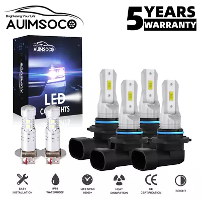 For GMC C1500 C2500 C3500 1997-1998 6000K LED Headlight + Fog Light Bulbs Combo • $39.99