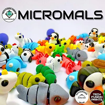  Micromals  Flexi 3D Printed Micro Animals (Sets Of 3 & 6) • £9.98