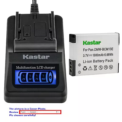 Kastar Battery LCD Quick Charger For DMW-BCM13 BCM13E & Panasonic Lumix DMC-ZS30 • $23.99