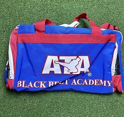 (New) ATA Gear Duffel Bag Black Belt Academy Karate Blue Red • $50