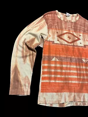 Vintage Sears Long Sleeve Shirt Aztec Print Men’s Size Small Lightweight • $14.49