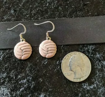  Volley For The Cure  Pink Volleyball Charm Earrings • $5.95