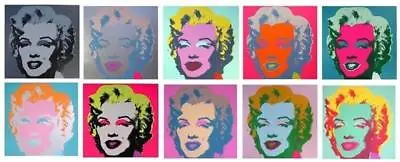 Andy Warhol Marilyn Monroe Silkscreen Portfolio Of 10 Sunday B Morning COA • $2890