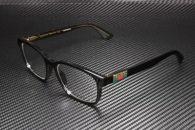 GUCCI GG0749O 005 Rectangular Squared Havana Dark 55 Mm Men's Eyeglasses • $111.97