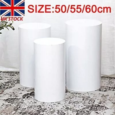 3X Metal Plinth Cylinder Dessert Pedestal Flower Wedding Cake Display Rack Stand • £81.99