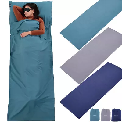 Uk Sleeping Bag Liner Travel Camping Sheet Lightweight Hotel Compact Sleep Sack • $19.99