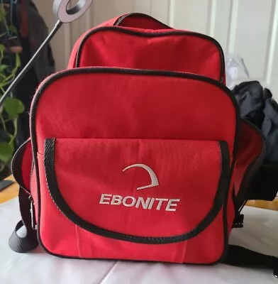 Ebonite Bowling Ball Bag Compact Single With Extra Pouches Red • $9.95