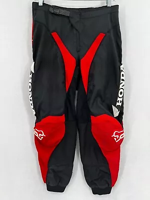 Mens FOX Racing Honda 180 Pants Size 32 Motocross Red Black White Motorcycle • $24.76