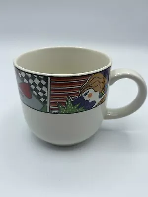 VTG Vitromaster Metropolitan Coffee Tea Cup/Mug Colorful Art Deco Indonesia 1991 • $13