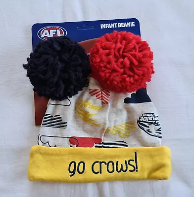 Adelaide Crows AFL AF8022 W19 Infant Babies Cotton Beanie New Licensed • $24.95