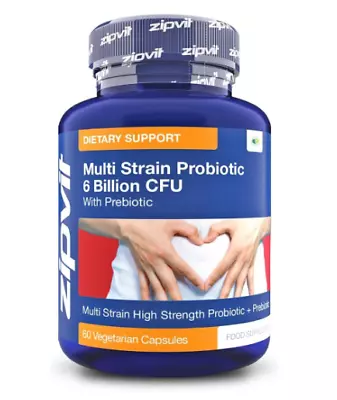 Probiotic 6 Billion Multi-Strain Live Bio Cultures Complex With Prebiotic 60 Ca • £9.60