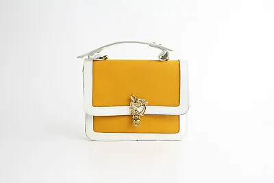 Vintage 1960s Mod Yellow Handbag Equestrian Horse Deadstock Two Tone Purse Bag • $89.99