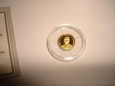 Rare 2009 Great American Presidents Ronald Regan 0.5Gr Solid 14Kt Gold Mini Coin • $49.95