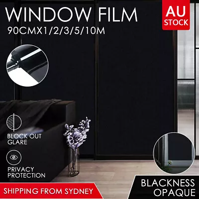 $36 • Buy Total Blackout Privacy Glass Window Film Block Out 100% Light Black Tint Tinting