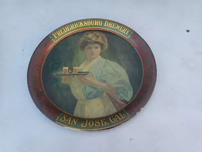 RARE Vintage Fredericksburg Brewery San Jose Beer Tray Metal Pre Prohibition • $37