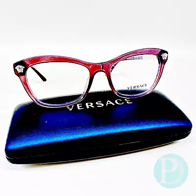 VERSACE VE3224 / 5209 Aviator Woman's Eyeglasses - 54mm - PURPLE - 100% Original • $76.80