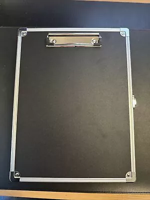 Vaultz Locking Storage Clipboard Black/Silver • $7.07