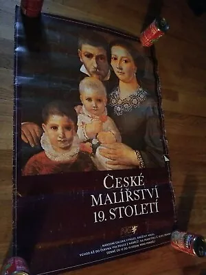 Vintage 1986 Poster Ceske Malirstvi 19. Stoleti Narodni Prague Czech Republic  • $30