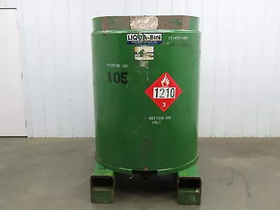 Fabricated Metals Liqua-Bin Round Liquid Storage Tank 330 Gal Steel IBC Tote • $1199.99