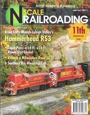 N Scale Railroading Sept. 2011 Lehigh V Alley Alco RS3 Cajon Pass Woodchip Car • $14.95