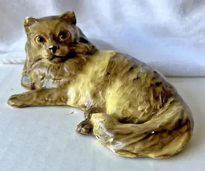 Vintage Morten's Studio Sculpture Cat Figurine Metal Frame+Plaster • $27.99