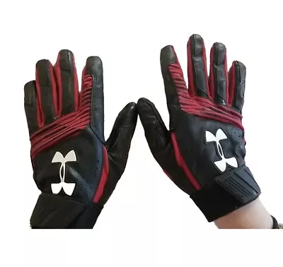 Under Armor Softball Batting Gloves Red & Black Pre-Owned • $3.99