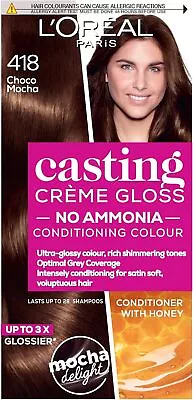 L’Oréal Paris Ammonia Free Semi-Permanent Hair Dye 418 Choco Mocha Glossy  • £13.95