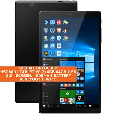 HSD8001 Tablet PC 2/4gb 64gb Z8300 Quad Core 8.0 Inch Wi-Fi Windows 10 Tablet • $346.16