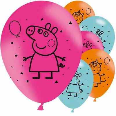 £3.89 • Buy 6 Pack Peppa Pig George Birthday Party Latex Pink Blue Balloons Decorations