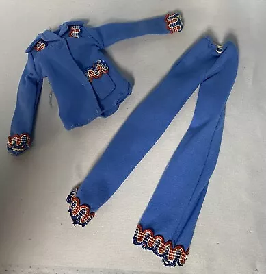 CHER Rare Mego Fashion - Blue Two-piece Pantsuit By Mongomery Ward 1977 • $73.90