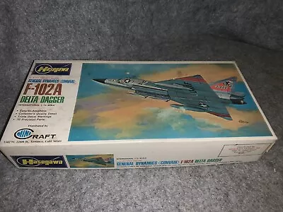 Vintage Hasegawa Minicraft F-102A Delta Dagger 1/72 Jet/Plane Model Kit JS-047 • $29.99