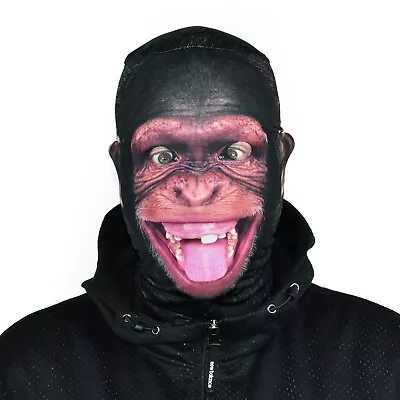 Clearance Cheeky Monkey Tongue Halloween Face Mask Lycra Fabric Faceskinz Sale • £9.99