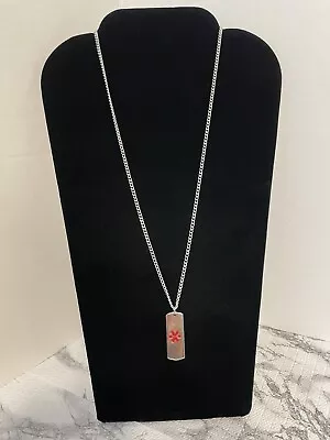 EPILEPSY Medical Alert ID Necklace - USA Made New Old Stock W/ ID Card • $11