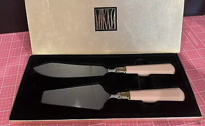 Rare Mikasa Pink Sweet Occasions Pie Server & Cake Knife Server Set • $35