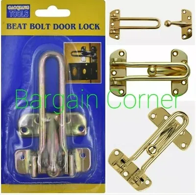 £4.96 • Buy Door Lock Guard Restrictor Security Catch Strong Heavy Duty Door Swing Safety