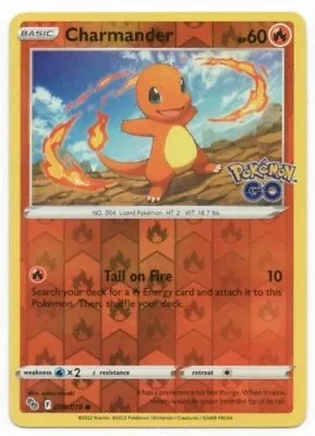 Charmander 008/078 Reverse Holo Pokemon Go Pokemon Card - NM • $2.29