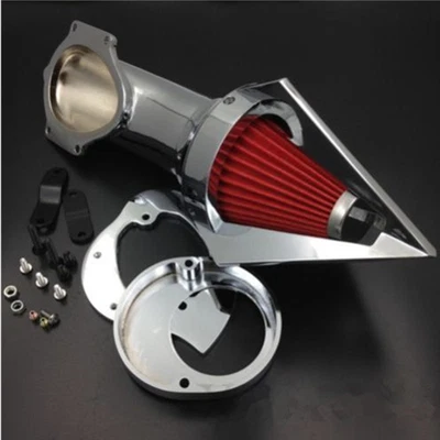 $92.98 • Buy Motorcycle Chrome Cone Spike Air Cleaner Kit For Yamaha V-Star 650 All Years