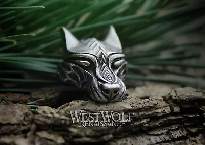 Silver Viking Wolf Head Pendant --- Norse/Warg/Werewolf/Medieval/Jewelry/Skyrim • $21.95