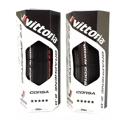 Vittoria Corsa G2.0 Competition 700 X 28C Full Black  Road Bike Clincher Tyre • $91.90
