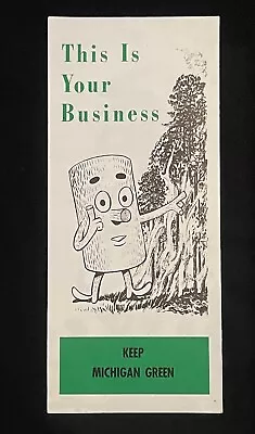 Vintage Original Woody  KEEP MICHIGAN GREEN  Pamphlet Forest Fire Prevention  • $6.99