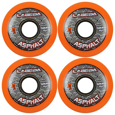 Labeda Asphalt Outdoor Inline Roller Hockey Wheels 68mm Orange 85A Outdoor 4-Pac • $31.96